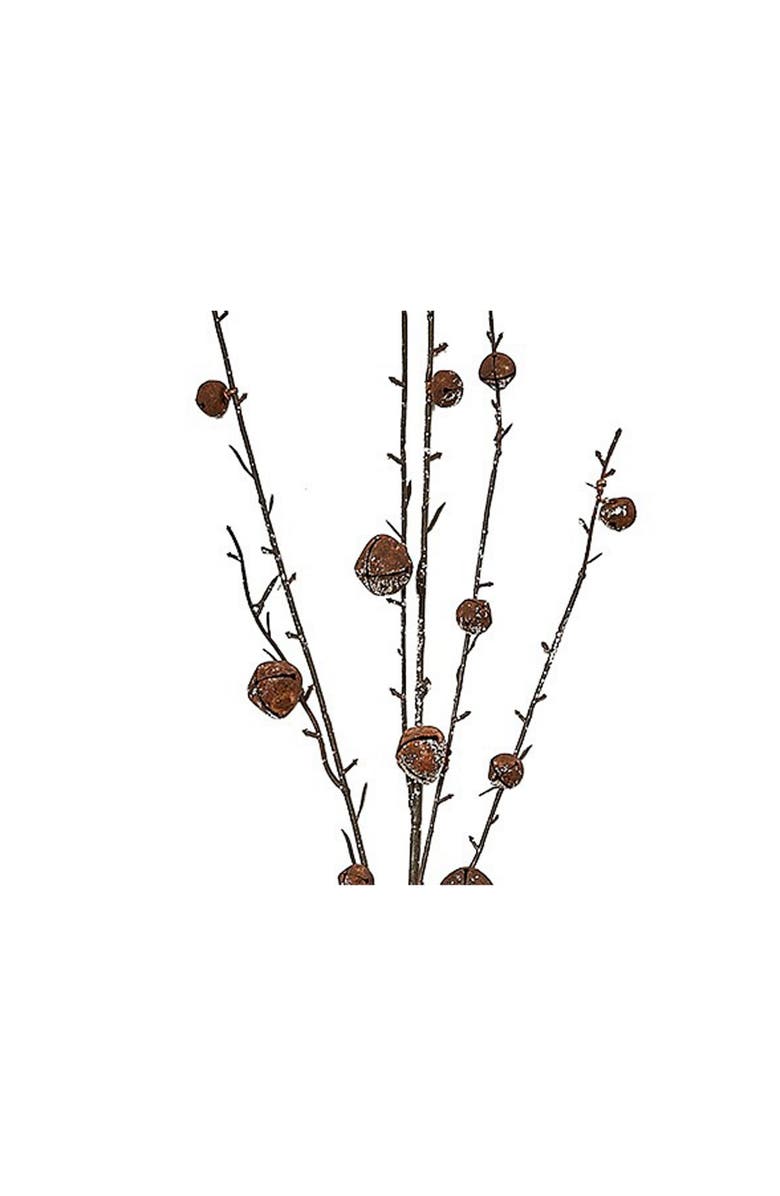 tag Brown Sleigh Bell Branch Decorative Object for Christmas, Alternate, color, Brown