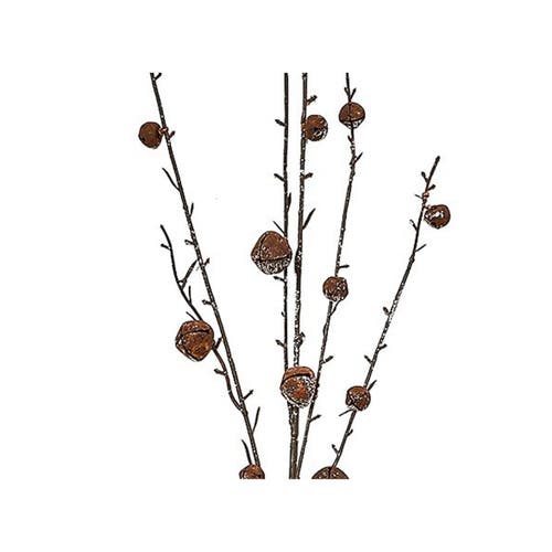 Tag Brown Sleigh Bell Branch Decorative Object For Christmas In Brown