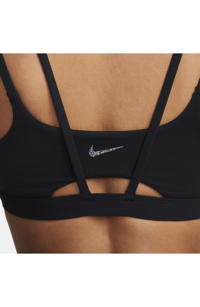 Nike Zenvy Strappy Light-Support Padded Sports Bra, Alternate, color, 010 Black/Sail
