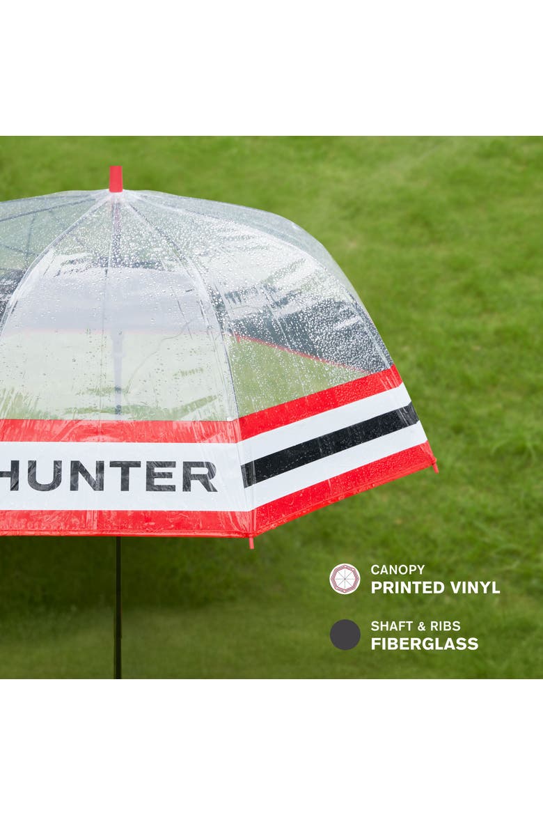 Classic Stripe Bubble Umbrella, Alternate, color, Black/Red