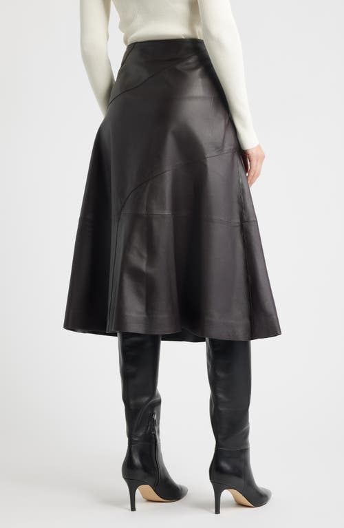 Hugo Boss Boss Sevani A-line Leather Skirt In Black