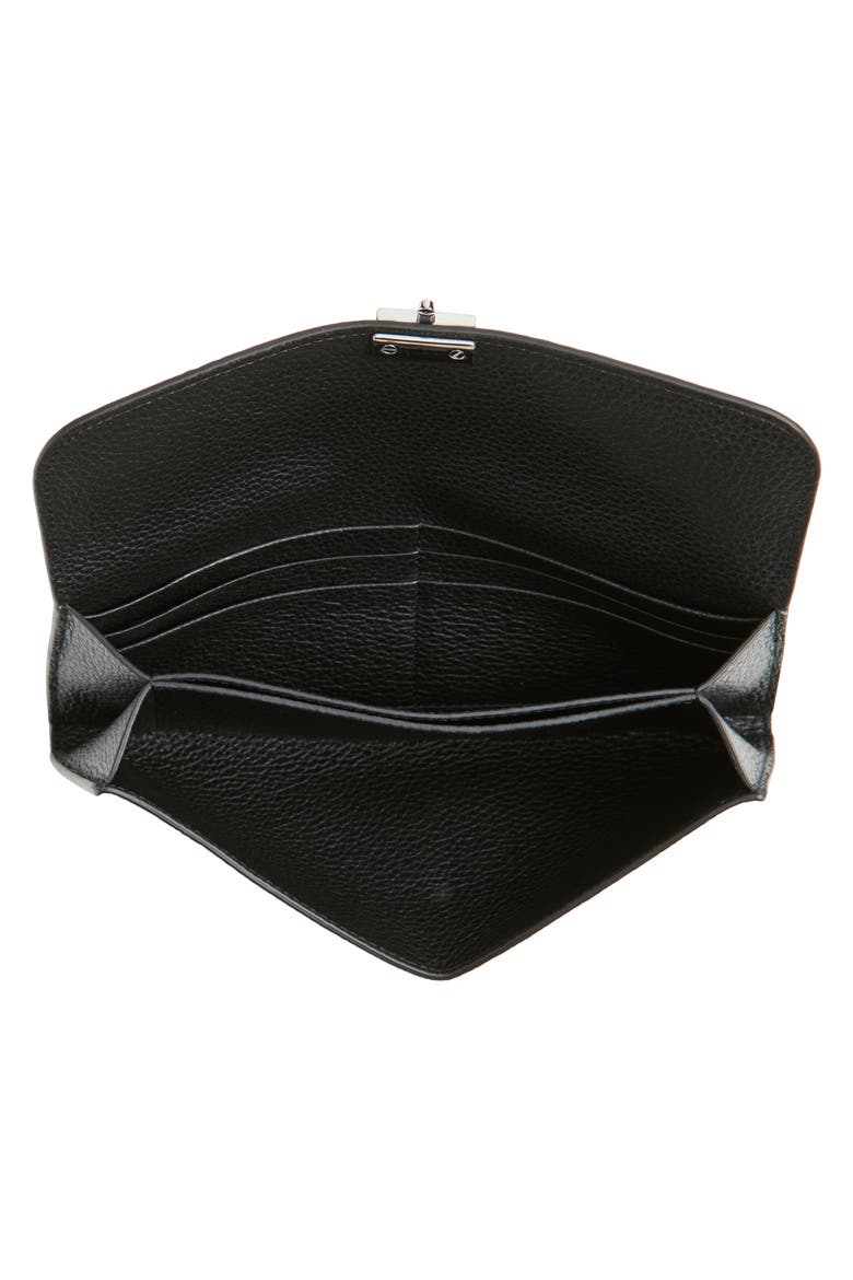 T-Lock Palmellata Leather Wallet, Alternate, color, BLACK