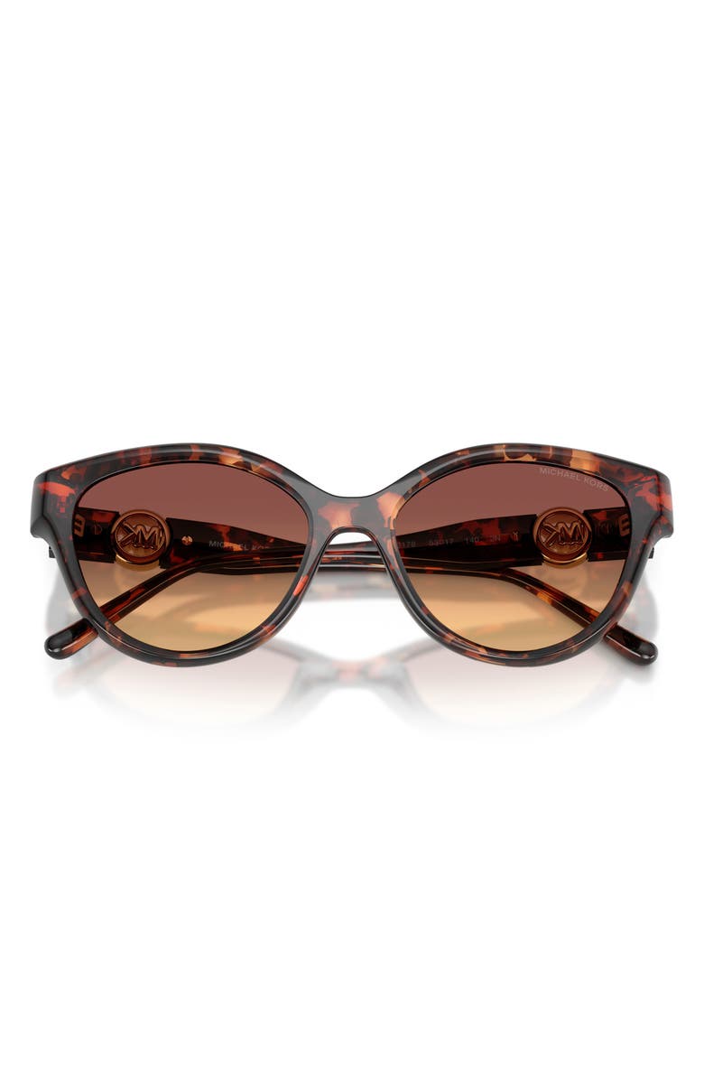 Michael Kors Nagoya 53mm Gradient Cat Eye Sunglasses, Alternate, color, Luggage Tortoise / Brown