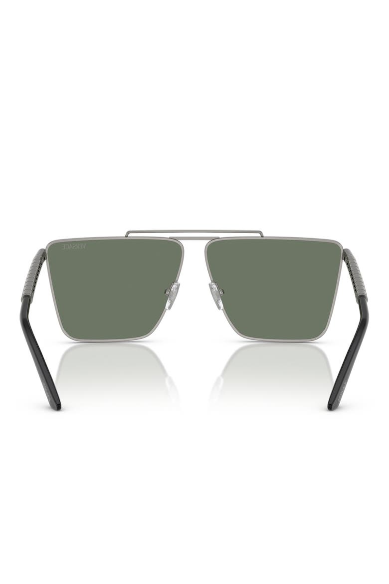 64mm Oversize Pillow Sunglasses, Alternate, color, GUNMETAL