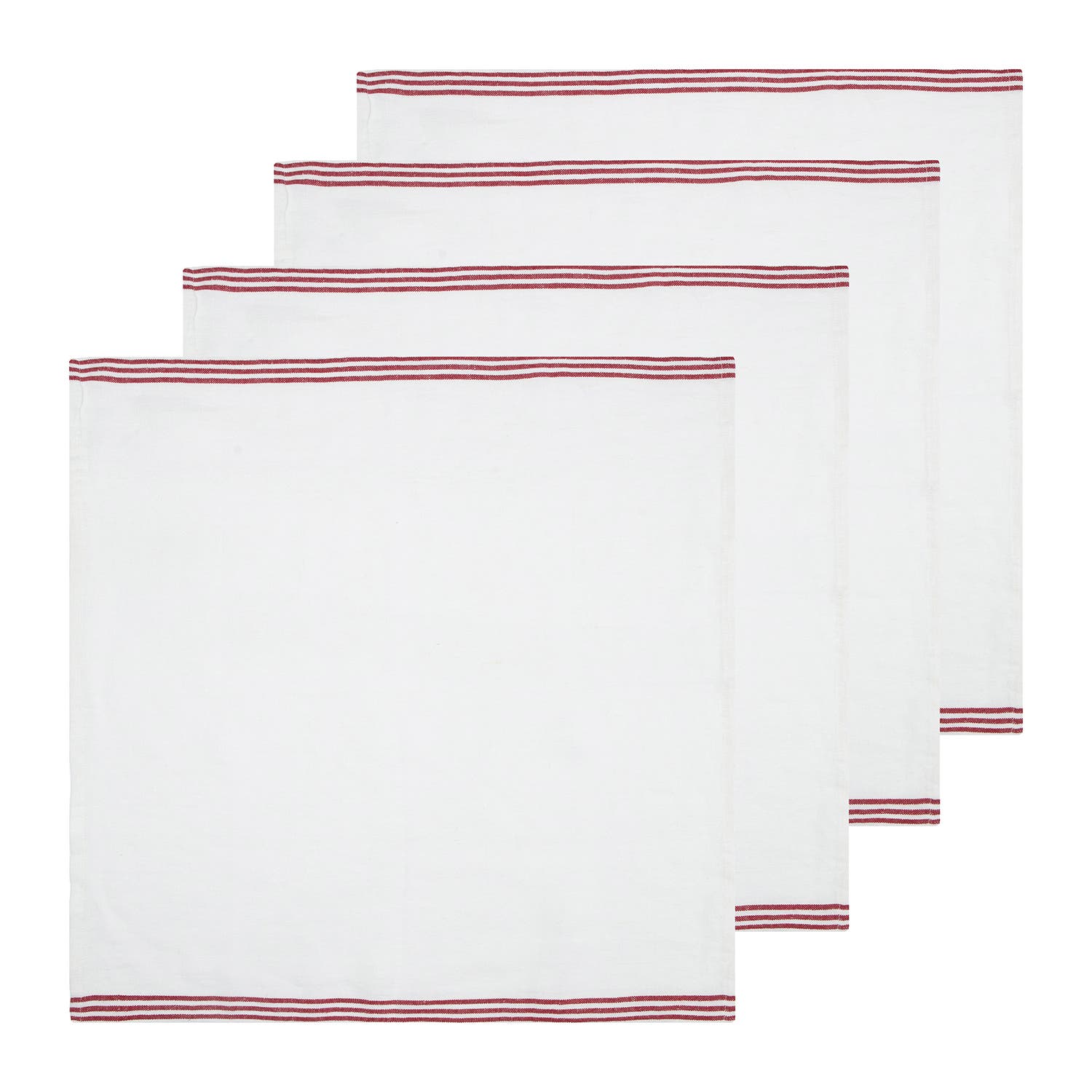 White, Red 20" x 20"