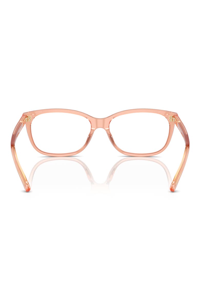 53mm Rectangular Optical Glasses, Alternate, color, TRANSPARENT SADDLE / DEMO LENS