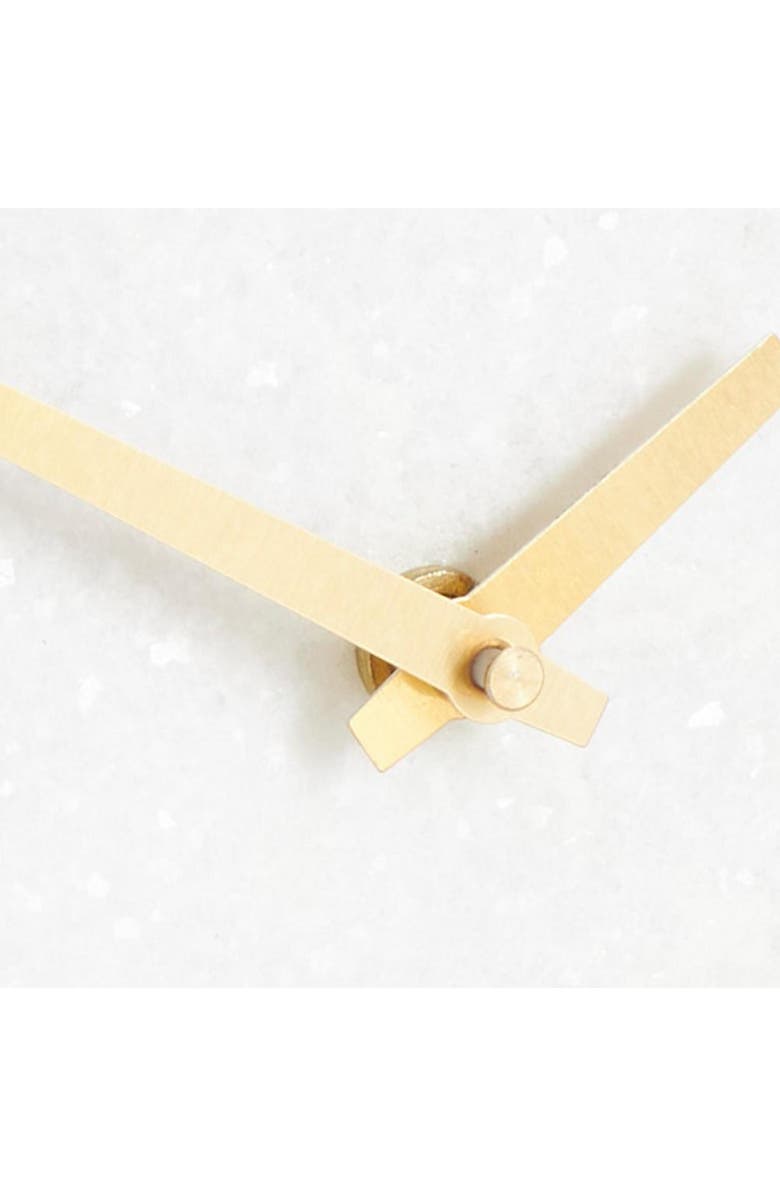 VIVIAN LUNE HOME White Marble Clock, Alternate, color, White