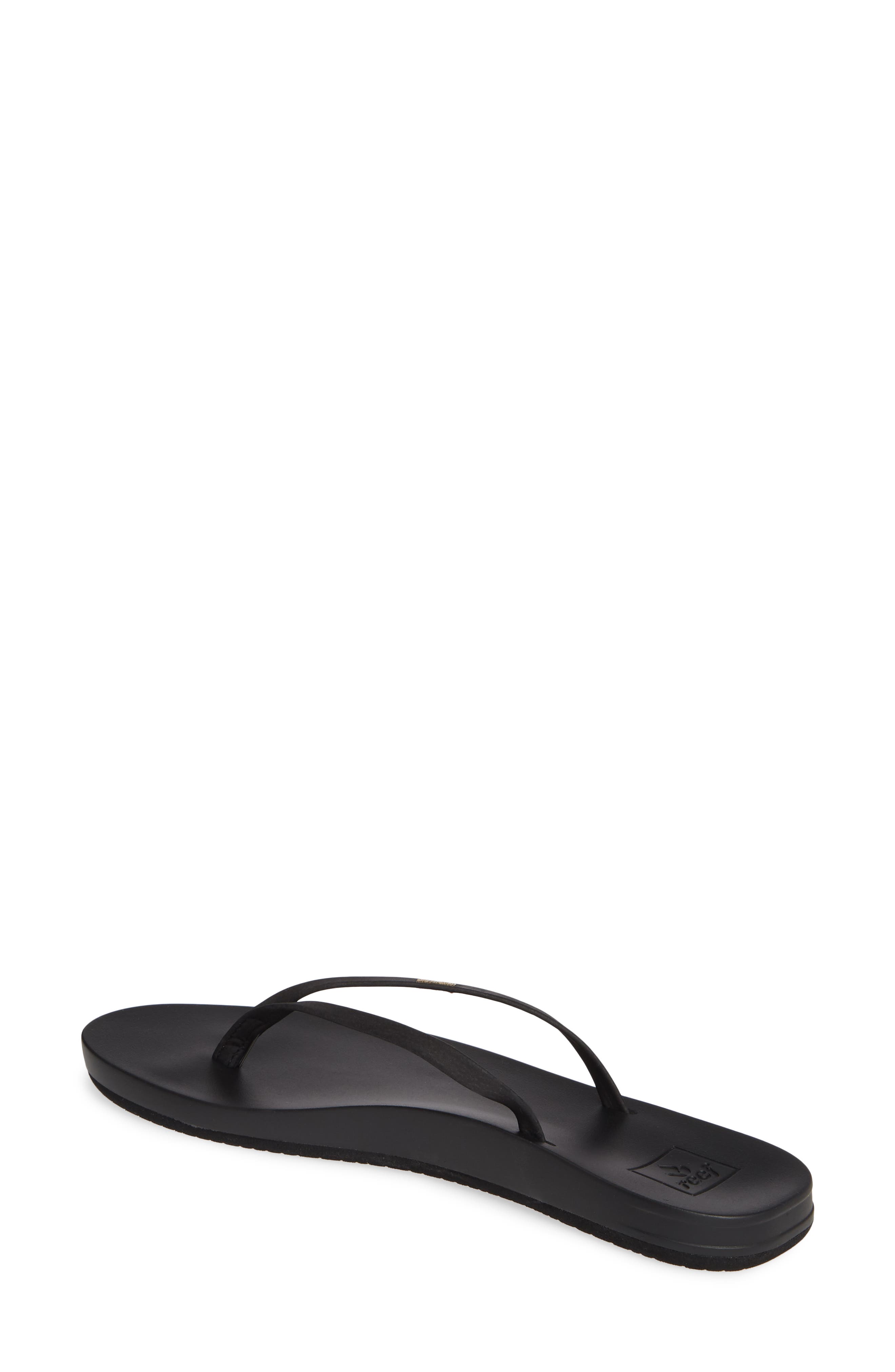 Reef Cushion Bounce Slim Flip Flop, Alternate, color, Black