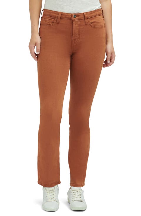 Slim Fit Straight Leg Jeans (Caramel)