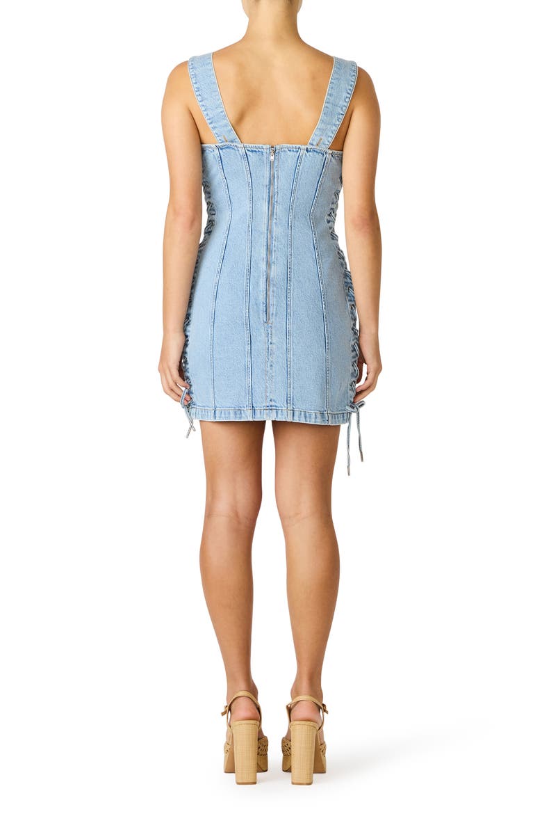 Gianka Denim Minidress, Alternate, color, HAZEY BLUE