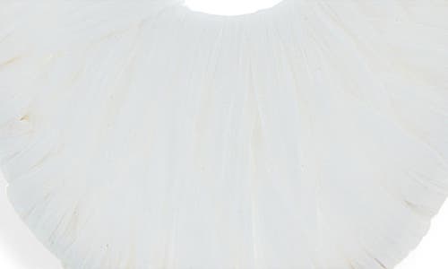 Cara Bow Fringe Crystal Statement Stud Earrings In White