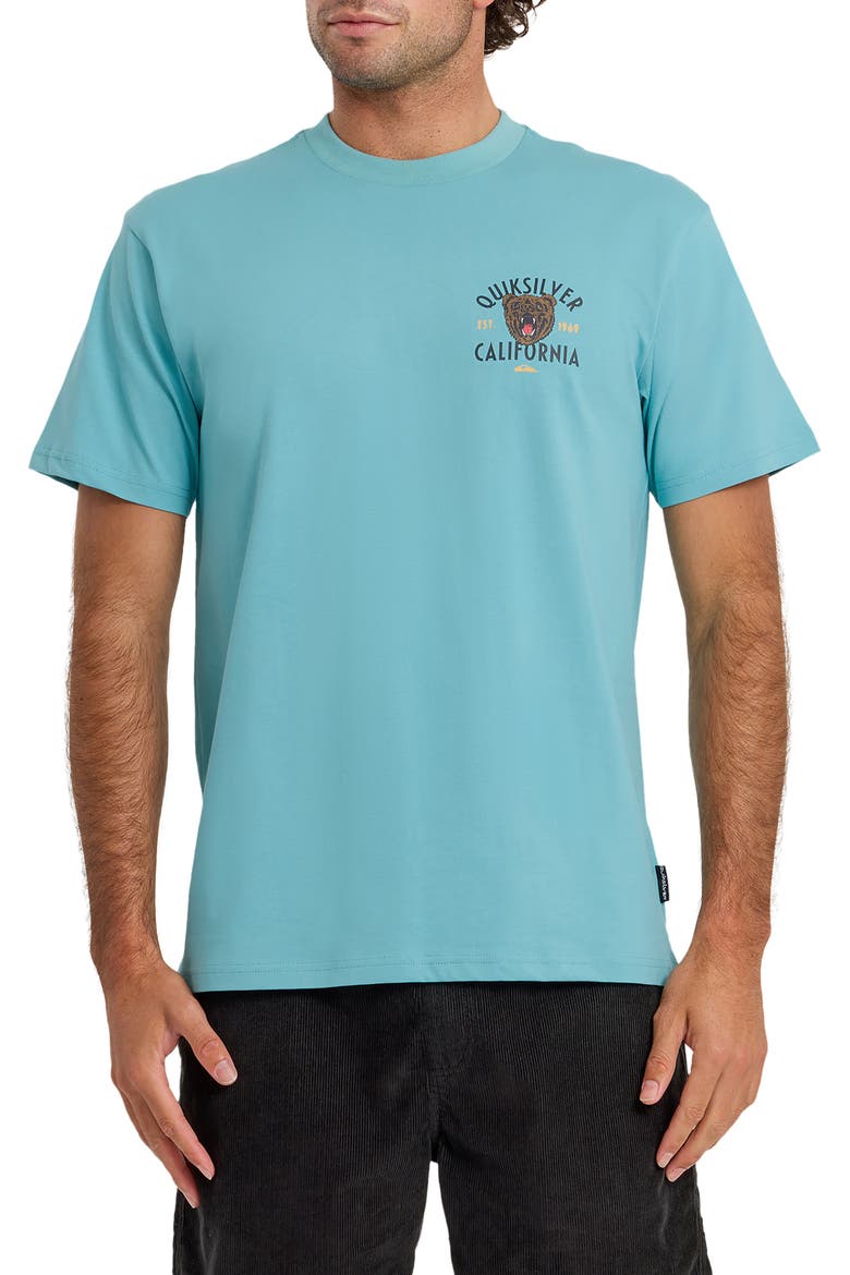 CA Bear Cotton Graphic T-Shirt, Main, color, AQUA