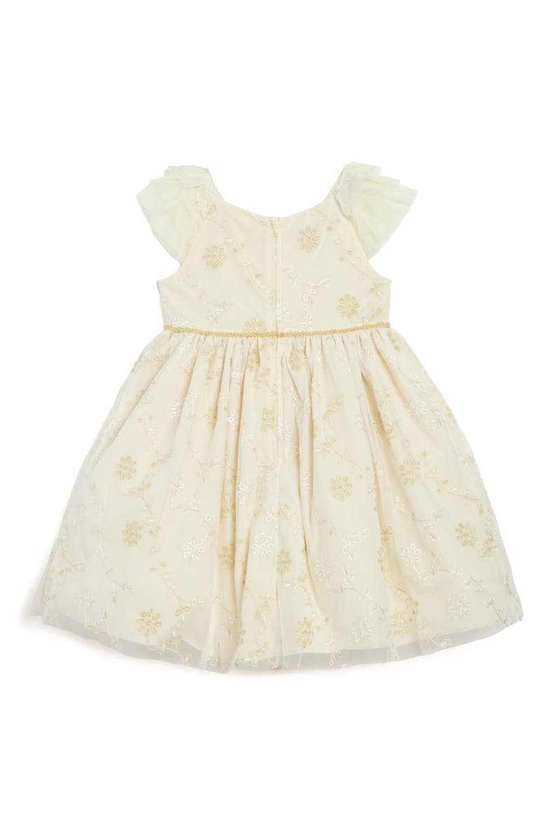 Pippa & Julie Kids' Sienna Embroidered Party Dress, Alternate, color, Ivory