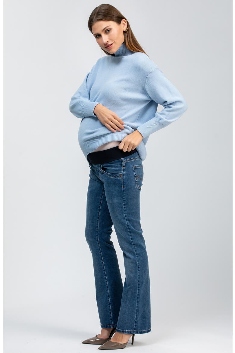 Flare Maternity Jeans, Alternate, color, MED LIGHT WASH
