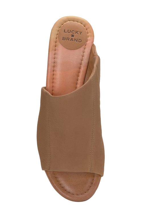 Shop Lucky Brand Malenka Wedge Slide Sandal In Tortilla Bro Salina