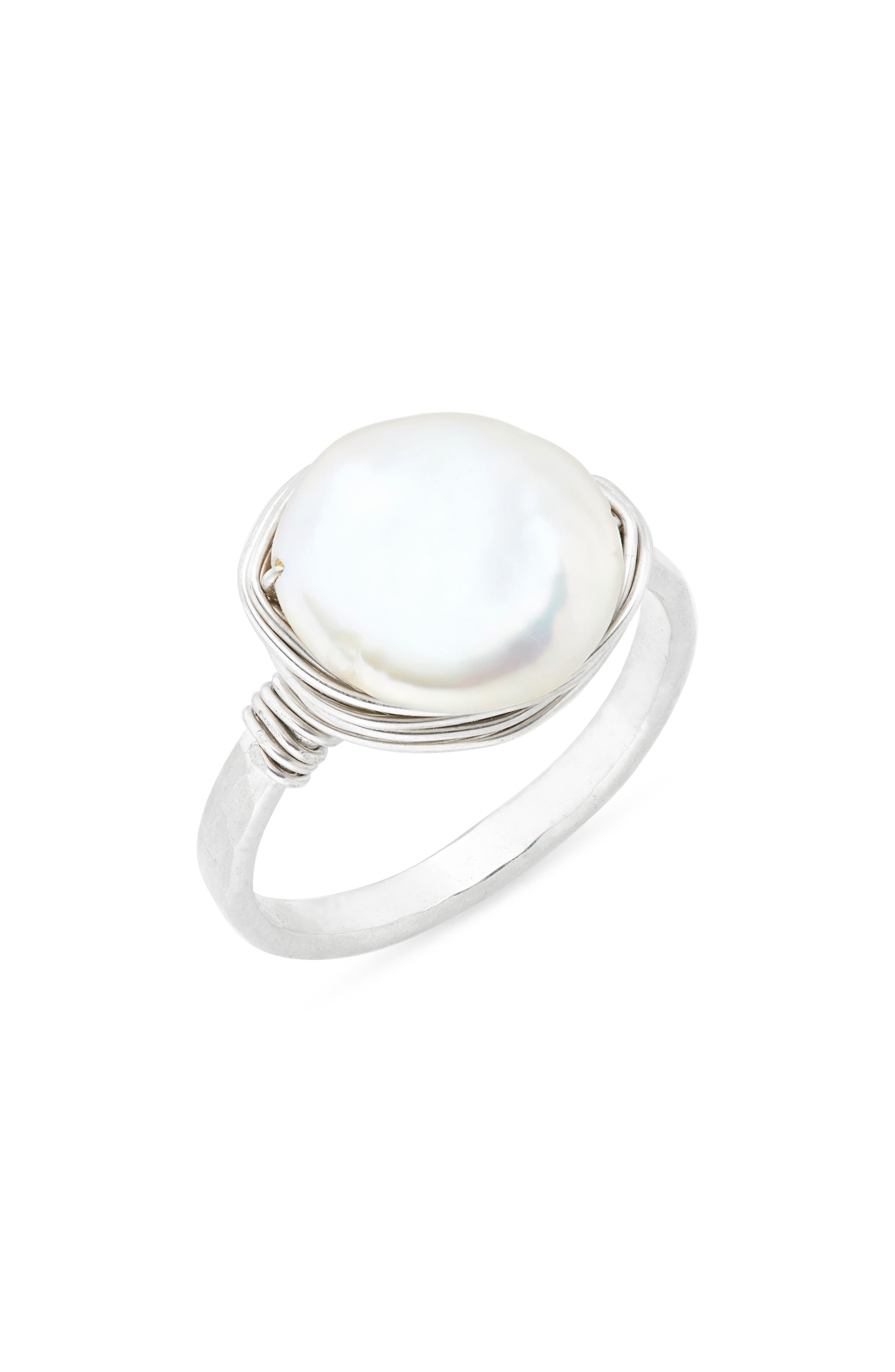 selected STERLING SILVER / PEARL