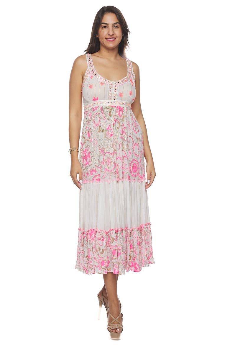 RANEES Tier Maxi Sundress, Alternate, color, Pink