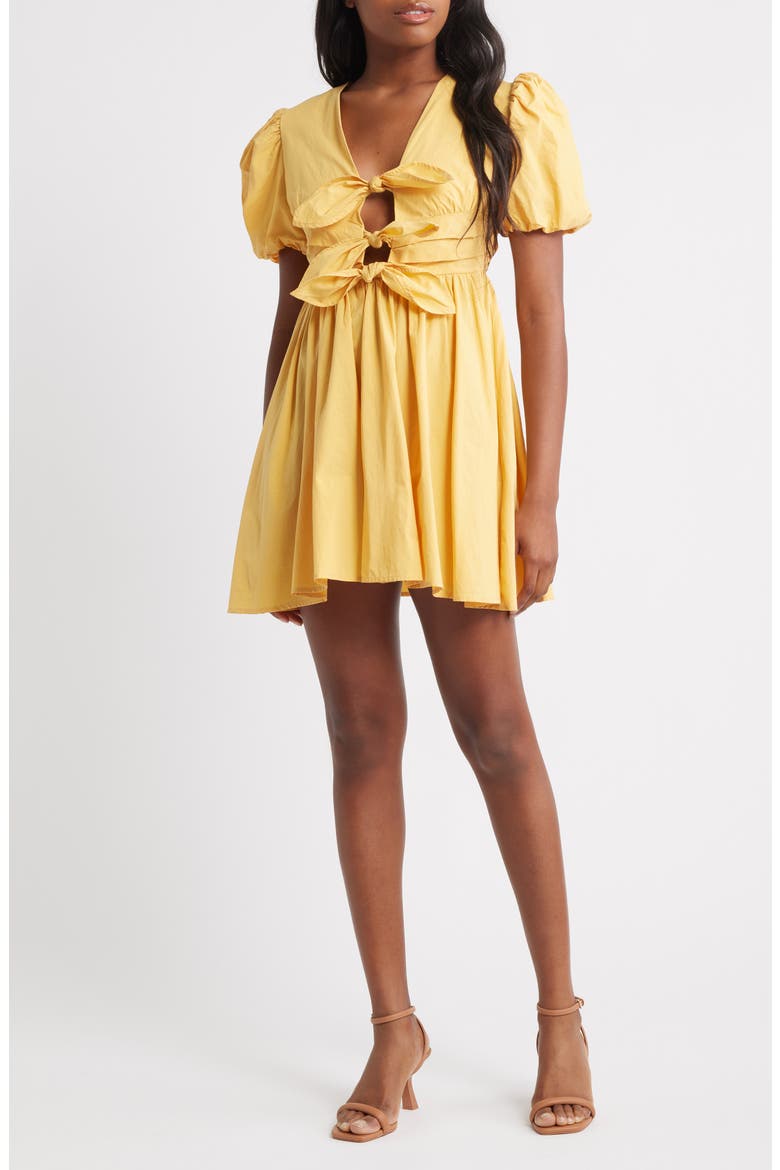 Serenade Minidress, Main, color, YELLOW