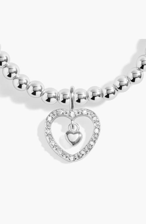 A Littles & Co. A Littles & Co A Little 'so Lucky To Have You In My Life' Bracelet In Silver Plating In Metallic