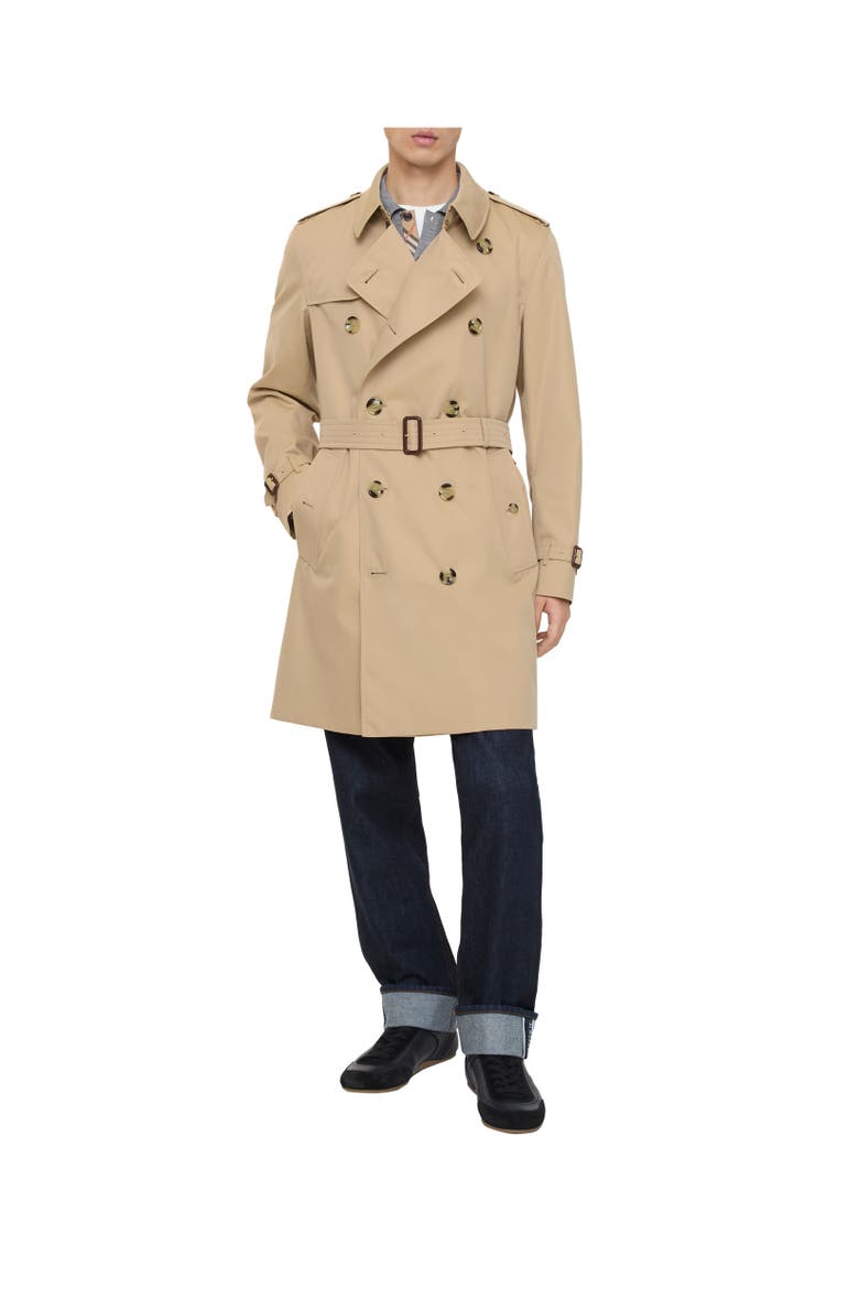 Mid-length Kensington Heritage Trench Coat, Alternate, color, Honey beige