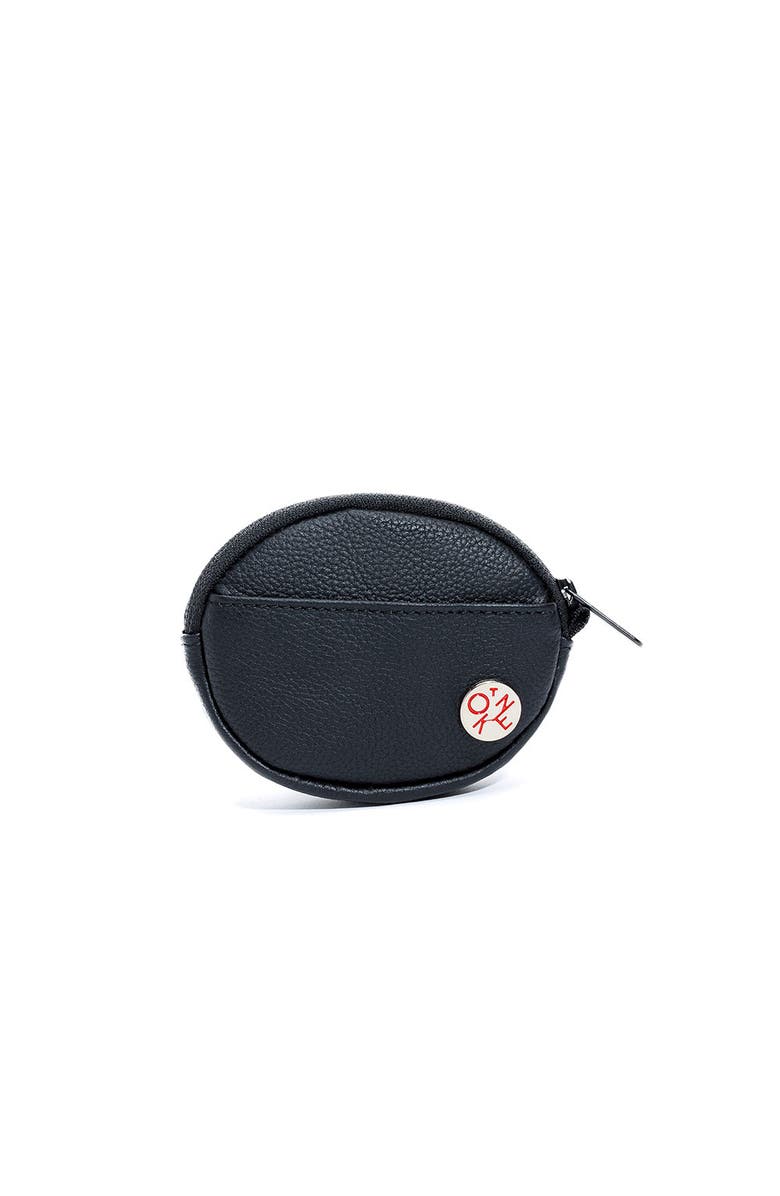 Token Leather Coin Purse, Alternate, color, Black