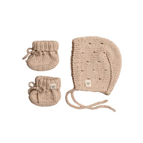 Bonnet & Booties Pointelle Set