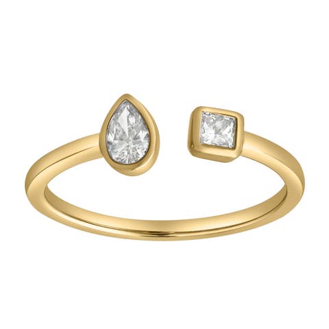 Lyra 14K Gold Lab Grown Diamond Open Ring - 0.34 Ct