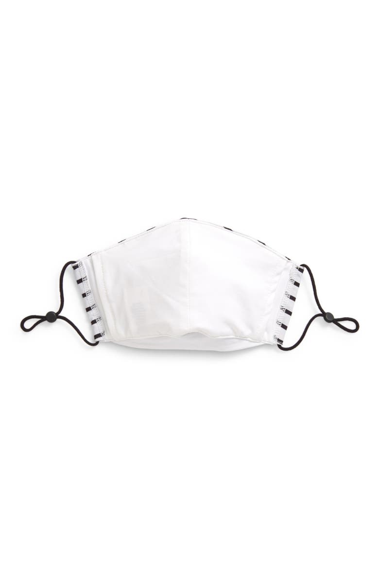 Adult Adjustable Face Mask, Alternate, color, WHITE STRIPE