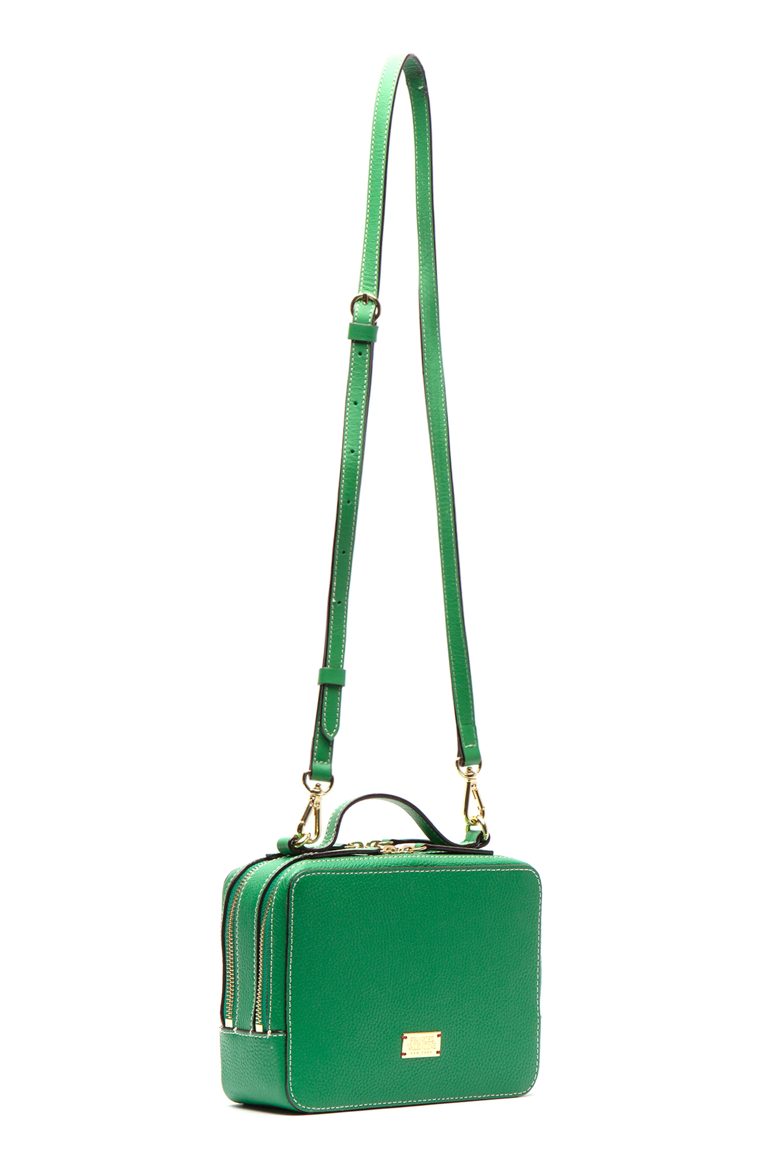 Tumbled Leather Crossbody Bag, Alternate, color, GREEN