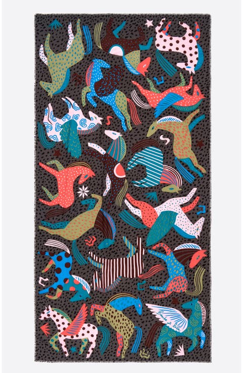 Shawl With Mini Prints Splodge Print