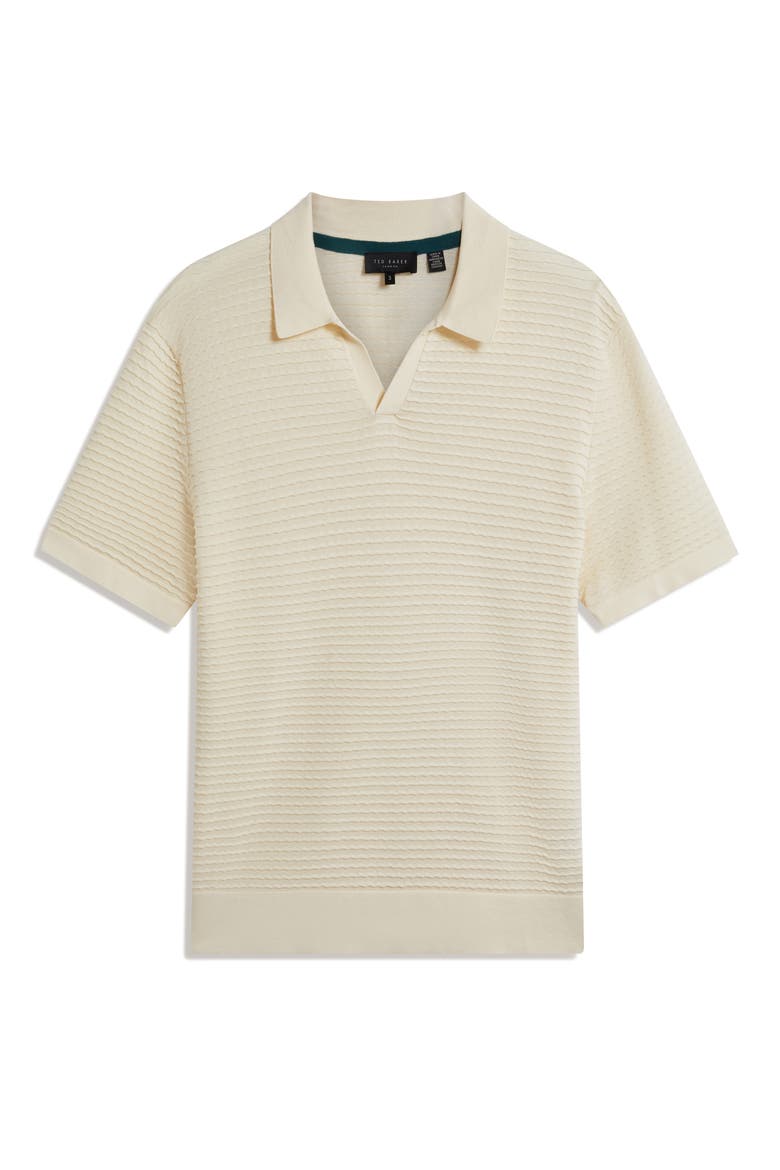 Bestel Textured Cotton Polo, Alternate, color, WHITE