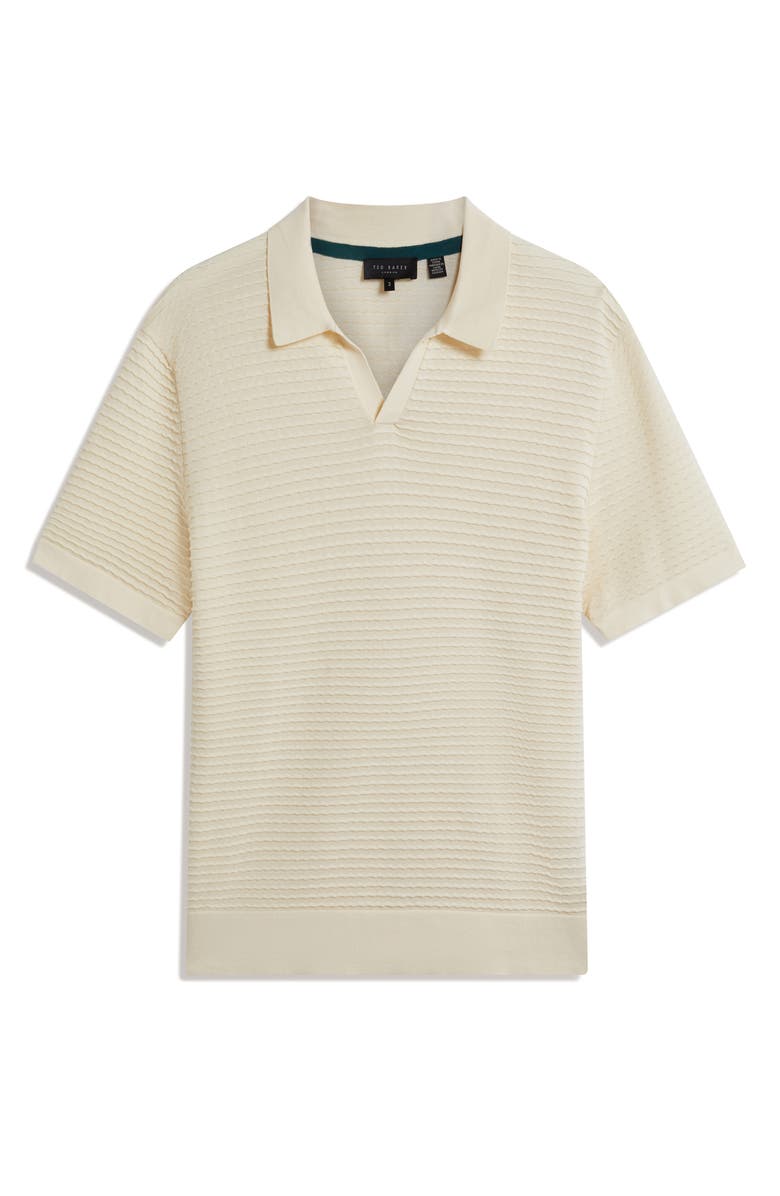 Ted Baker Bestel Textured Cotton Polo, Alternate, color, White