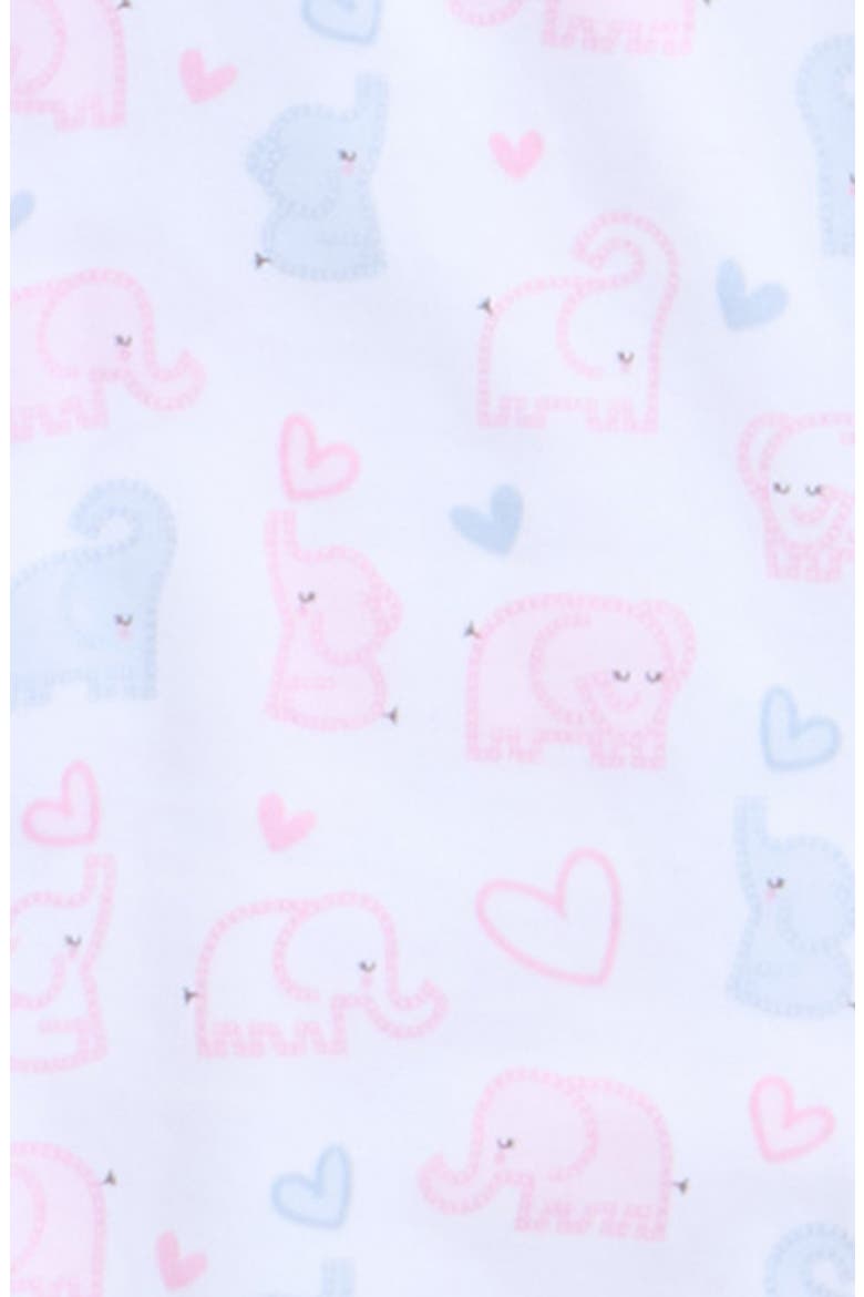 Print Pima Cotton Footie, Alternate, color, PINK MULTI
