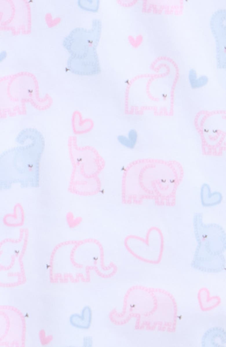 Kissy Kissy Print Pima Cotton Footie, Alternate, color, Pink Multi