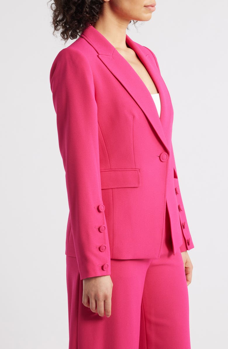 Tahari ASL One-Button Blazer, Alternate, color, Raspberry