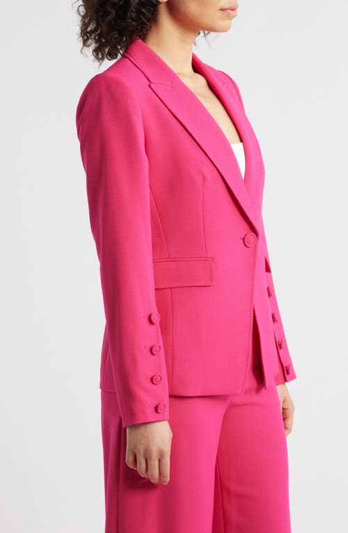 Tahari Asl One-button Blazer In Raspberry