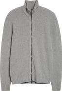 Thom Sweeney Full Zip Cashmere & Wool Blend Cardigan