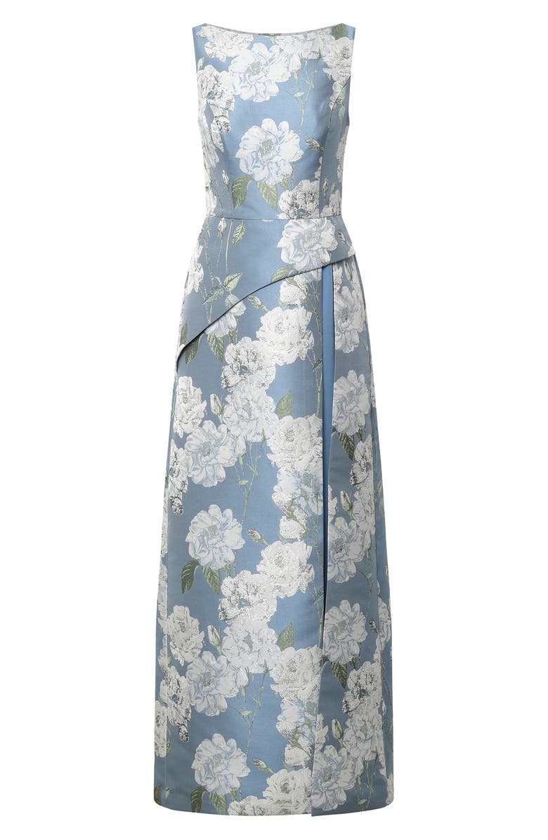 Kay Unger Grania Sleeveless Maxi Jumpsuit, Alternate, color, Slate Blue