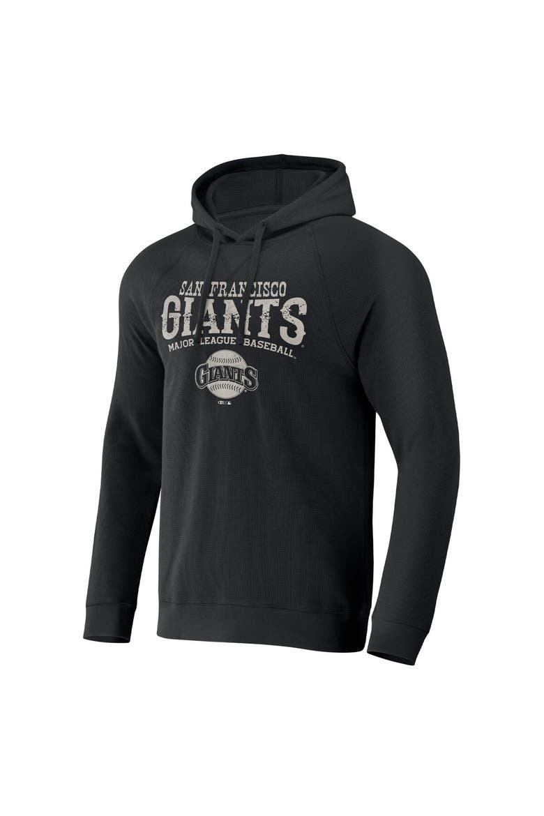 Men's Darius Rucker Collection by Fanatics  Black San Francisco Giants Waffle-Knit Raglan Pullover Hoodie, Alternate, color, Black