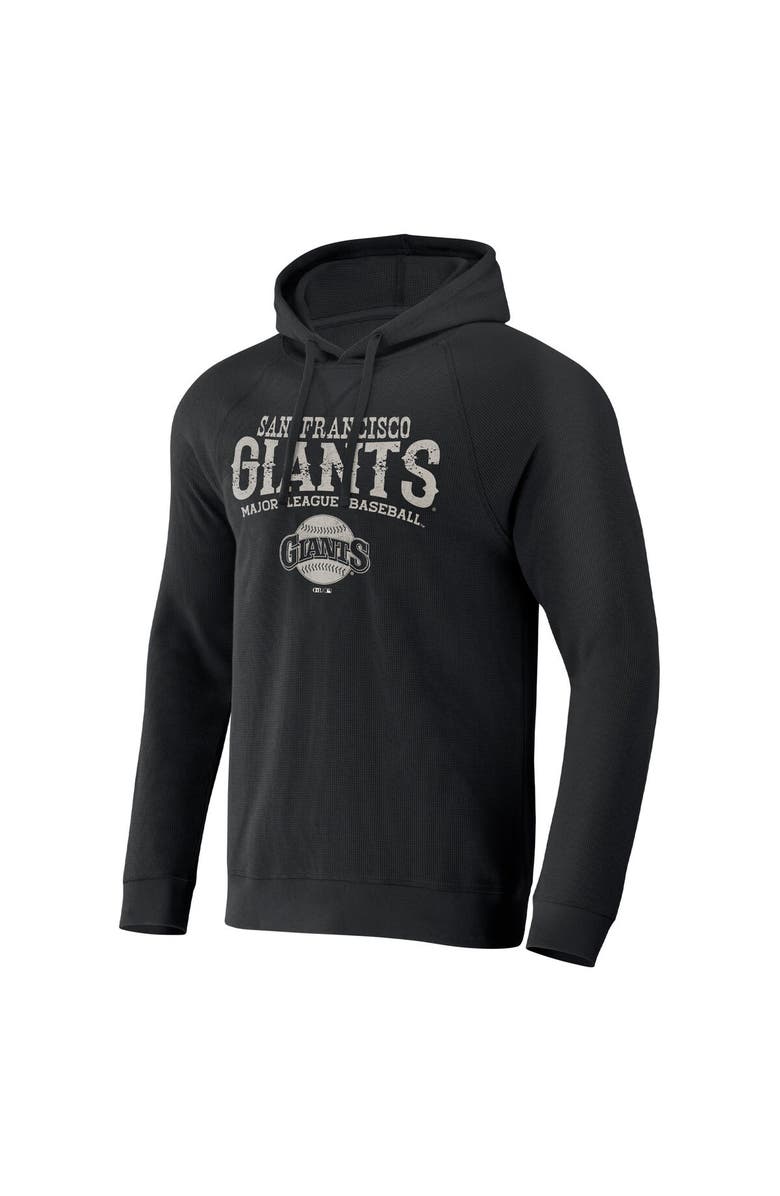 Darius Rucker Collection by Fanatics Men's Darius Rucker Collection by Fanatics Black San Francisco Giants Waffle-Knit Raglan Pullover Hoodie, Alternate, color, Black
