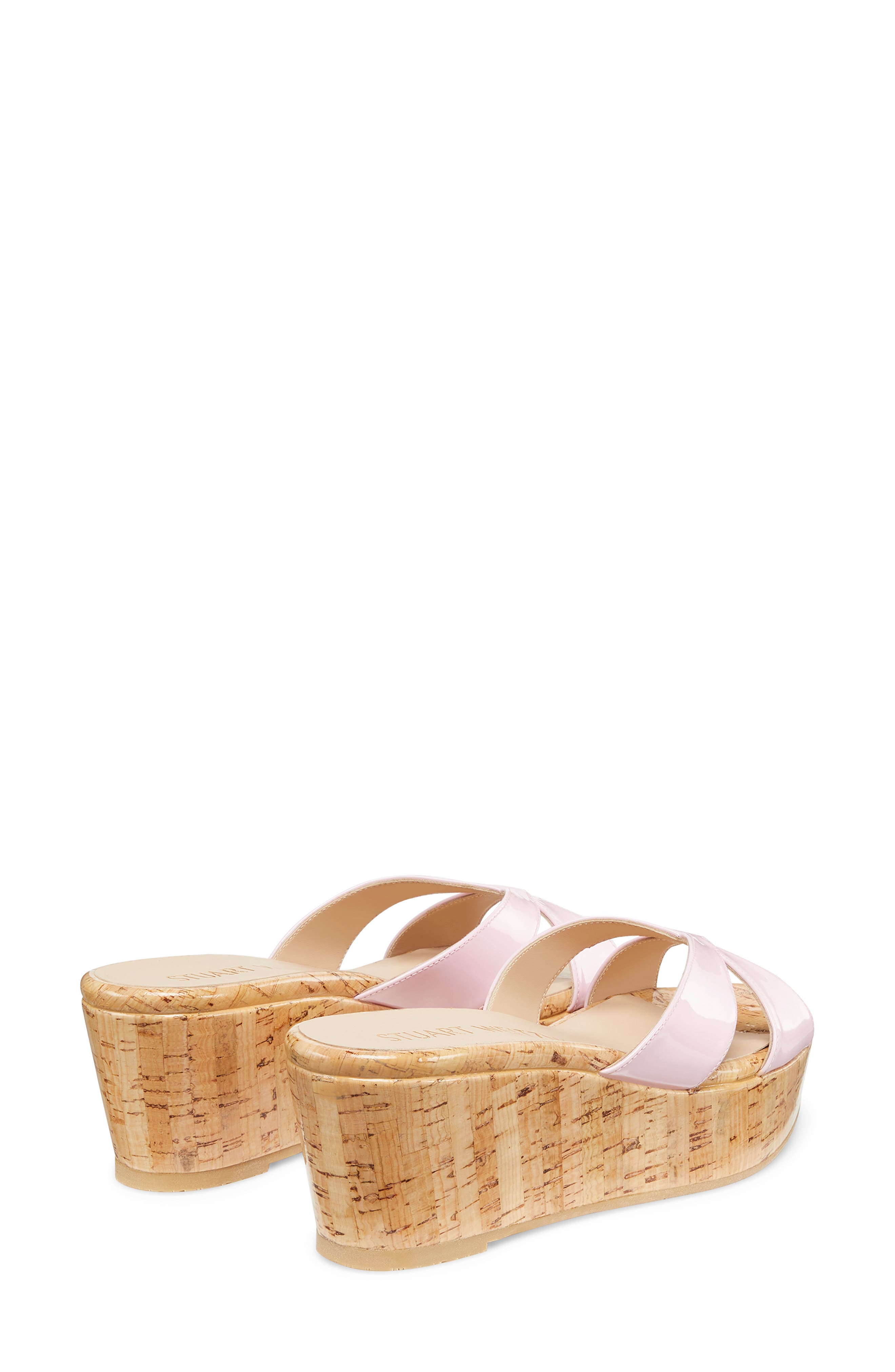 Stuart Weitzman Carmen Wedge Sandal, Alternate, color, Blossom