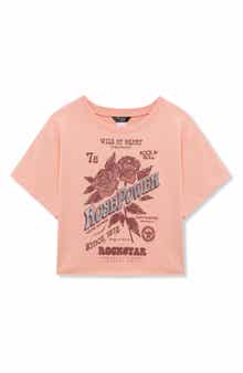 Truce Kids' Rock Star Embellished Cotton Graphic T-Shirt