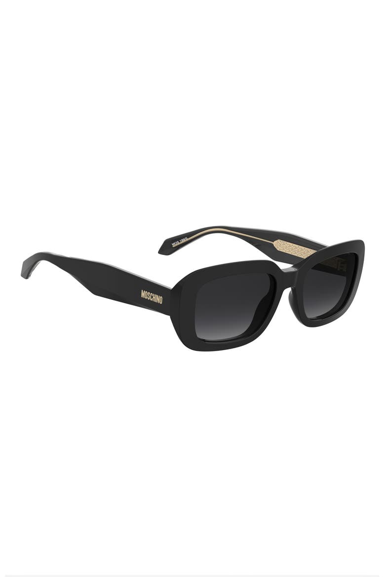 54mm Gradient Rectangular Sunglasses, Alternate, color, BLACK/ DARK GREY