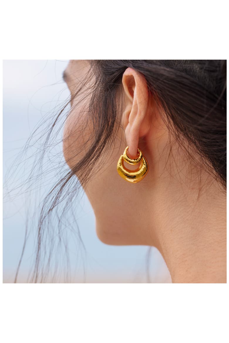 Deia Chunky Hoop Earrings, Alternate, color, GOLD