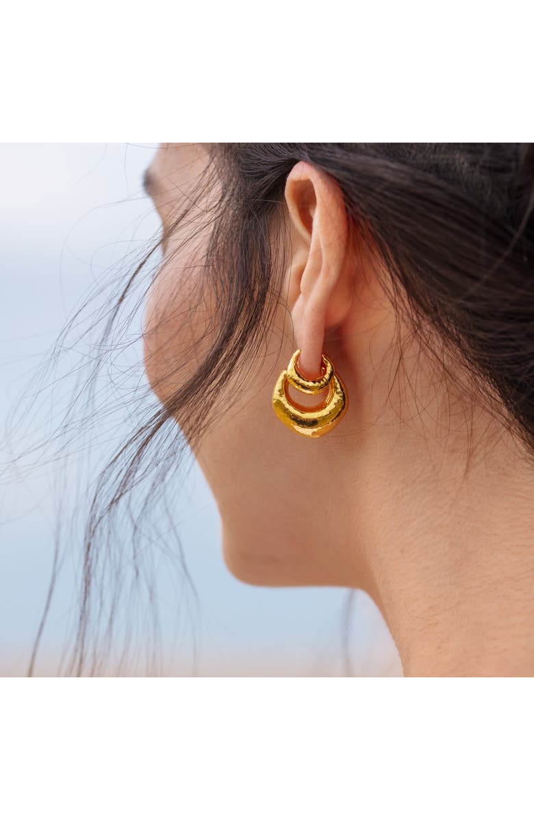 Monica Vinader Deia Chunky Hoop Earrings, Alternate, color, Gold