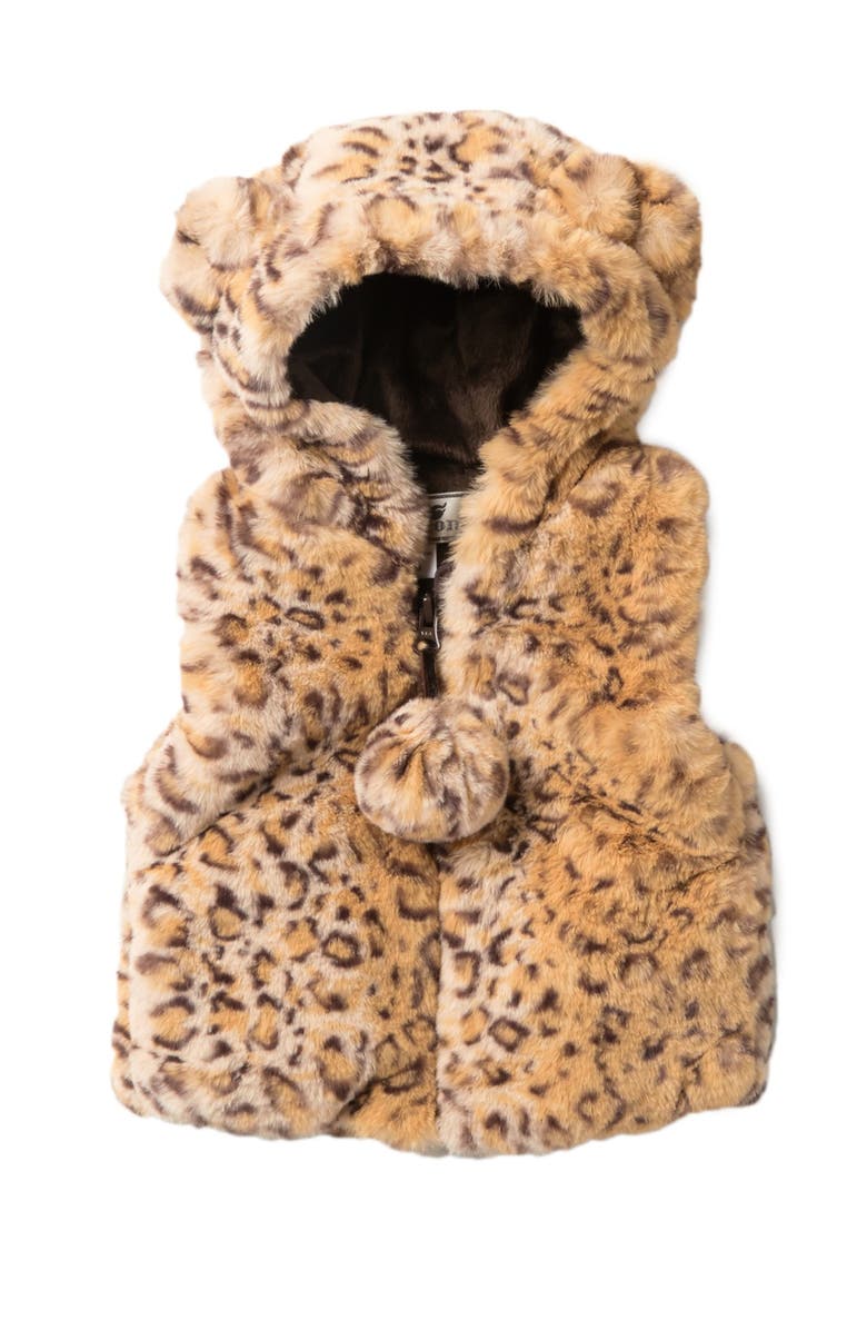 Widgeon Faux Fur Ear Pompom Vest, Main, color, 