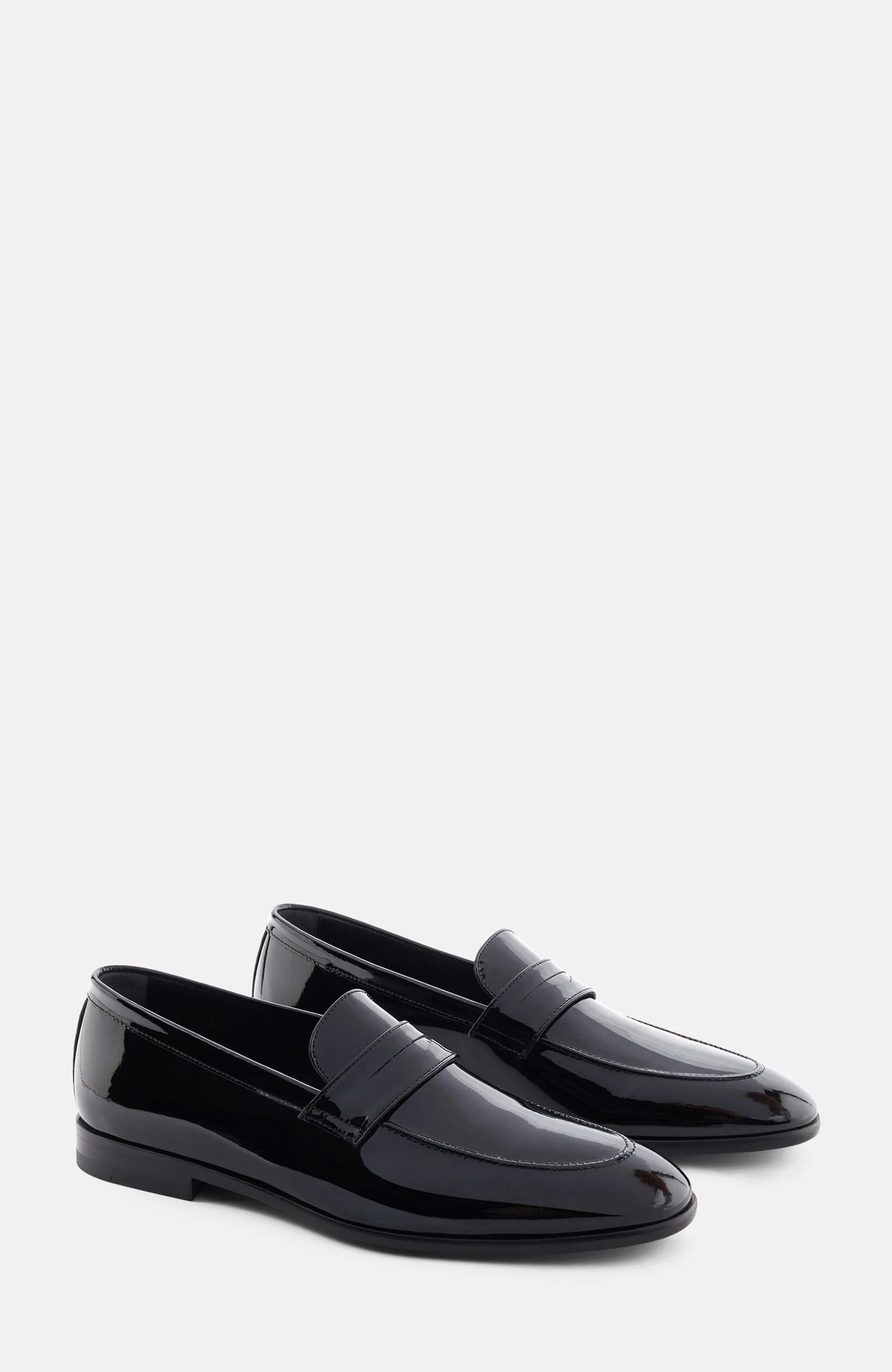 SCAROSSO Marzio Loafers, Main, color, Black - Patent Leather