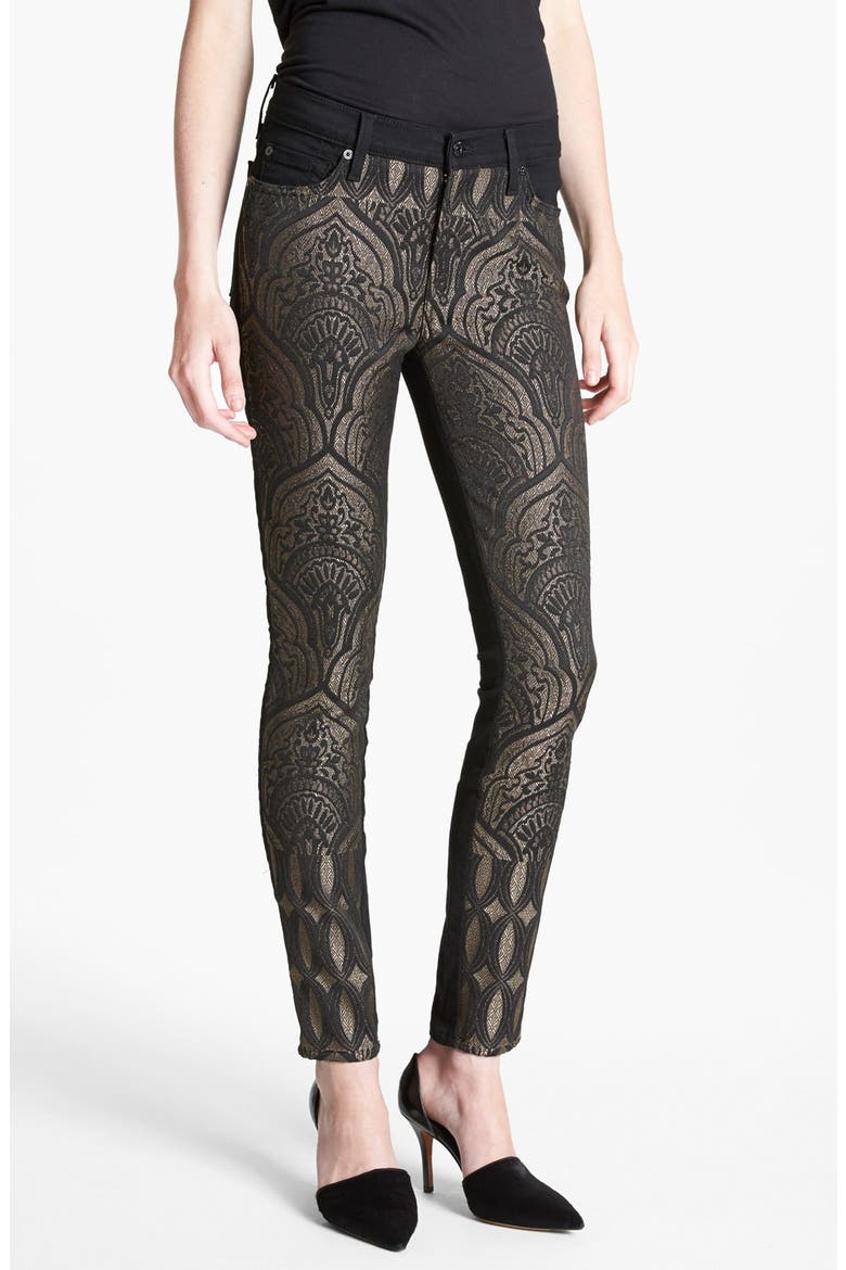 7 For All Mankind® 'The Pieced' Skinny Jeans, Main, color, ART NOUVEAU JACQUARD