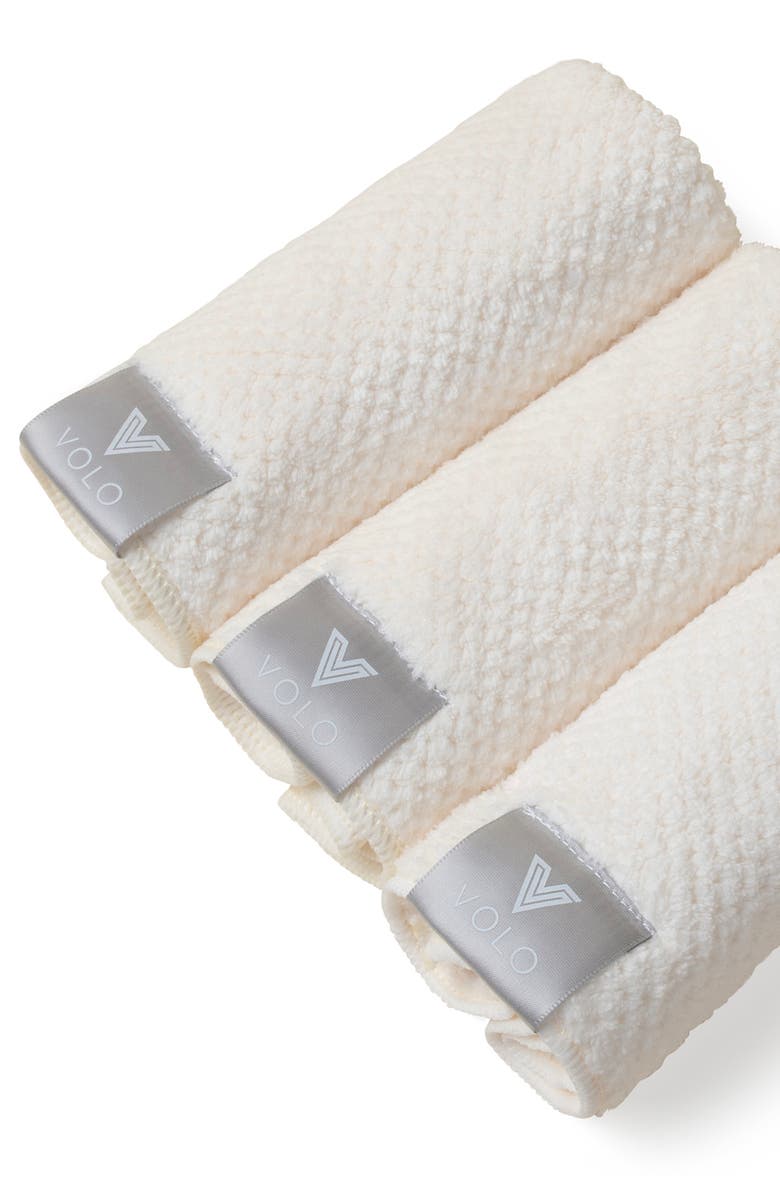 VOLO 3-Pack Hero Face Towels, Alternate, color, Salt White