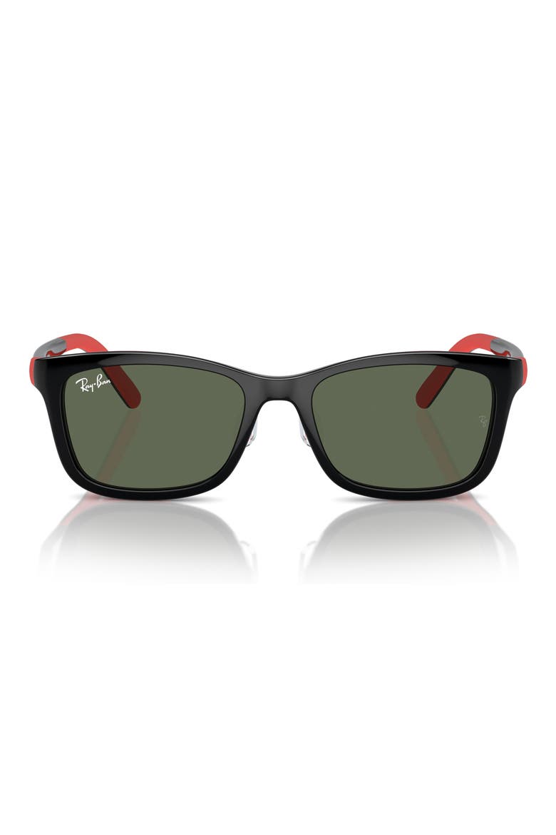 Kids' 49mm Rectangular Optical Glasses & Clip-On Sunglasses, Main, color, RED MULTI